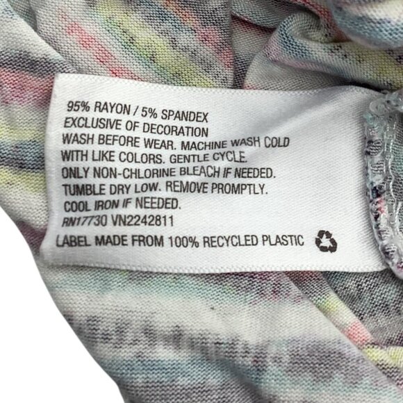 Xhilaration Girls Sleeveless Tank Top Multicolor Striped Handkerchief Hem XS 4/5 - Picture 8 of 10